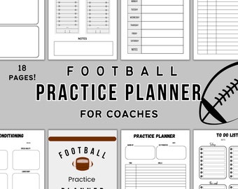 PDF Football Practice Planner, Football Plays, Elementary Football, Middle School Football, High School Football, Football Coach Planner