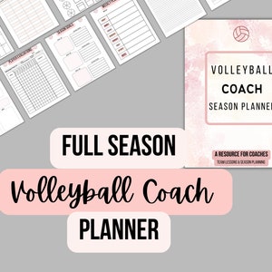 PDF Volleyball Season Planner, Volleyball Coach Planner, Volleyball Planner, Volleyball Plan, Volleyball Binder, Volleyball Practice Plan