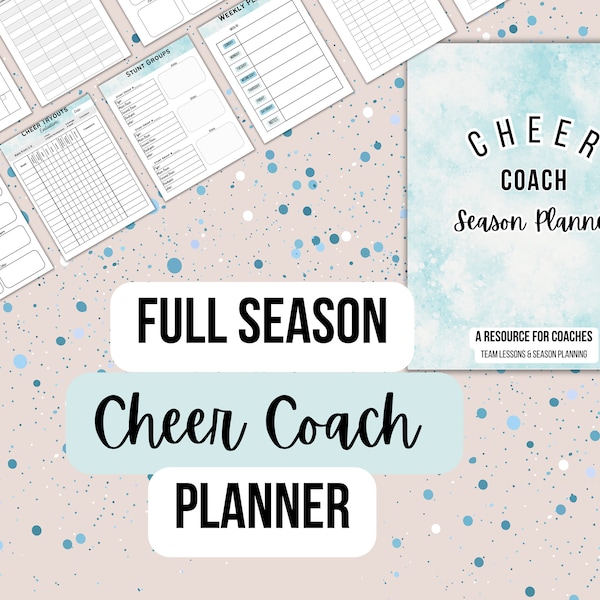 Cheer Coach Season Planner, Cheer Planner, Cheerleading Planner, Cheer Coach Planner, Printable Cheer Planner, Cheer Team Planner