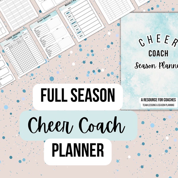 Cheer Coach Season Planner, Cheer Planner, Cheerleading Planner, Cheer Coach Planner, Printable Cheer Planner, Cheer Team Planner