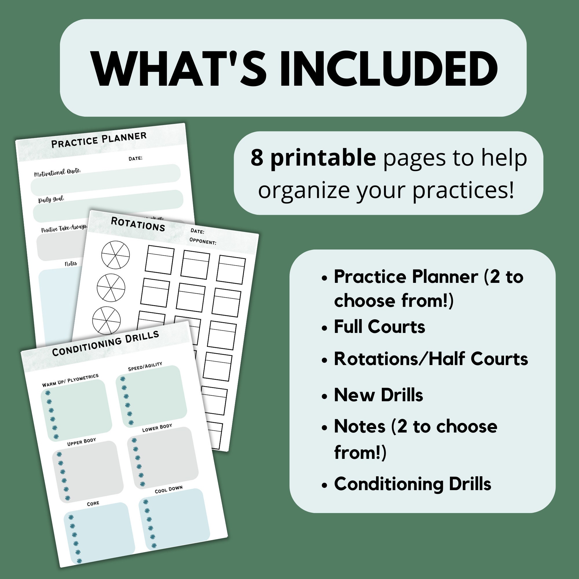 Volleyball Practice Plan Templates Volleyball Practice Etsy