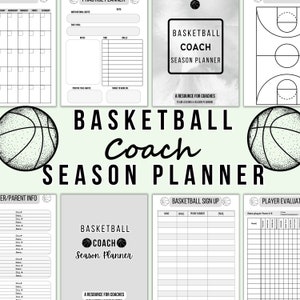 PDF Basketball Planner, Basketball Coach Planner, Basketball Season Planner, Basketball PDF, Basketball Binder, Basketball Practice Plan