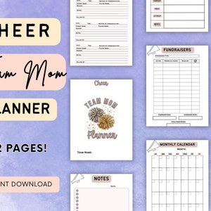 Cheer Mom Planner, Team Mom Planner, Cheer Planner, Printable Planner, Cheer Forms, Cheer Binder, Cheer Team Mom