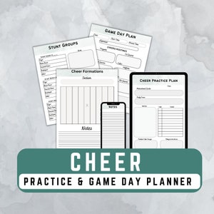 PDF Cheer Practice Planner, Cheer Game Day Planner, Cheer Coach Planner, Cheer Binder, Cheer Captain Planner