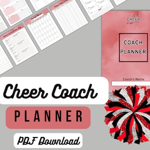 Cheer Coach Planner, Printable Cheer Planner, Cheer Season Planner, Cheer Game Day Plan, Cheer Routine Planner