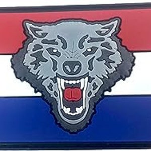 Netherlands Holland Dutch Wolf Flag Airsoft Paintball PVC Morale Cosplay Team Patch