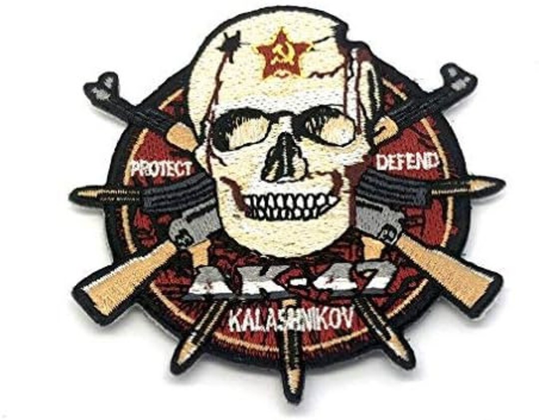 AK-47 Kalashnikov Skull Tactical Embroidered Airsoft Paintball Patch - Etsy