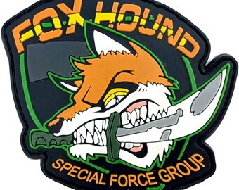 Foxhound Special Forces Group MGS Crazy Fox Tactical PVC Airsoft Paintball Cosplay Patch