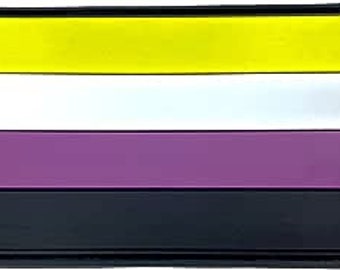 Nonbinary Non Binary Gay Pride LGBTQ Flag PVC Airsoft Paintball Patch
