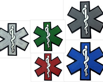 Star of Life Paramedic Medic Glow in the Dark Airsoft Paintball PVC Morale Team Patch