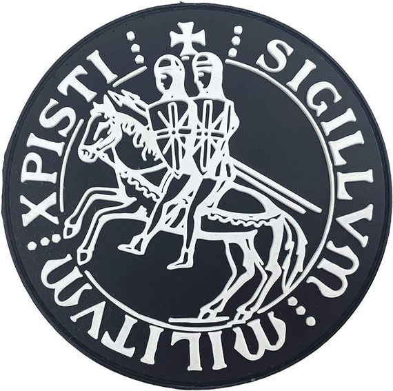 Sigillum Militum Xpisti Knights Templar Crusader Round PVC Airsoft Paintball Cosplay Patch