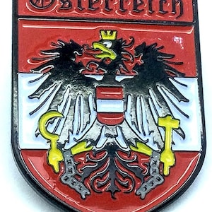 Austria Coat Of Arms Österreich Crest Flag Metal Pin Badge Brooch