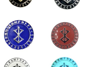 Berserk Berserker Brand Of Sacrifice Norse Rune Viking Metal Pin Badge Brooch