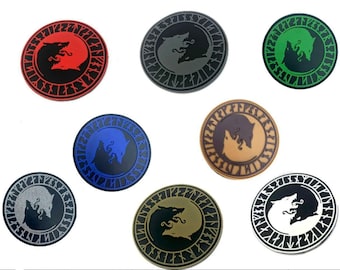 Viking Wolf Geri and Freki Norse Rune PVC Airsoft Paintball Cosplay Morale Patch