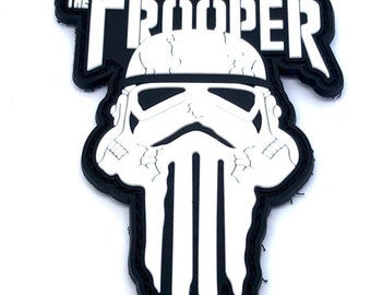 Toppa per fan cosplay Morale Softair in PVC Skull Vs Stormtrooper