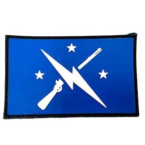 Commonwealth Minute Men Glow in The Dark Blitz Bolt Flagge Airsoft Paintball PVC Moral Fan Patch