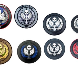 Task Force 141 zwarte operatieve PVC airsoft paintball-cosplaypatch