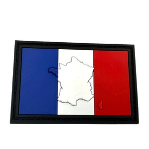 Embossed France French Francais Country Flag Airsoft PVC Morale Cosplay Team Patch
