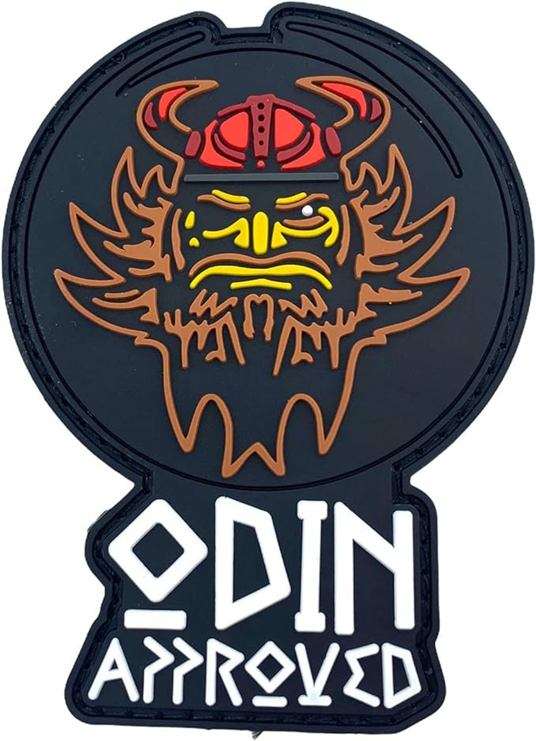 Blackout Valknut Viking Rune Norse Odin Morale Patch In PVC 3D, 7,5x6,5 Cm, Con Attacco A Strappo