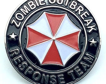 Zombie Outbreak Response Team Biohazard Cosplay Metal Pin Badge Brooch
