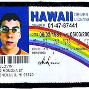 McLovin rijbewijs foto kleurstof gesublimeerd moreel cosplay patch