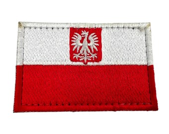 Polska Poland Crest Flag Tactical Embroidered Airsoft Morale Patch