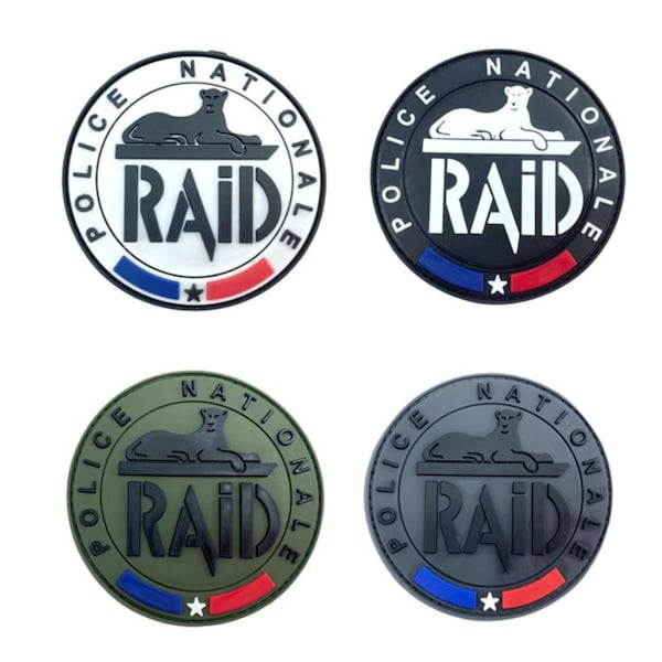 Nationale Raid French Emblem PVC Airsoft Paintball Cosplay Morale Patch