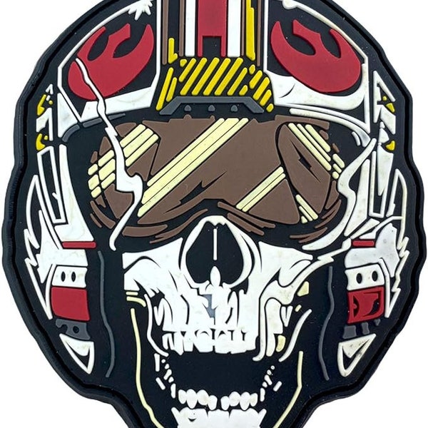 Rogue Squadron Skull Tactical PVC Airsoft Paintball Cosplay Fan Patch