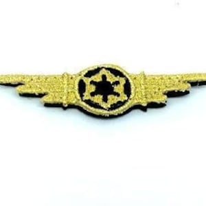 Écusson de moral pour le paintball d&#39;airsoft d&#39;airsoft brodé de cosplay, d&#39;ailes de combattant impériales dorées