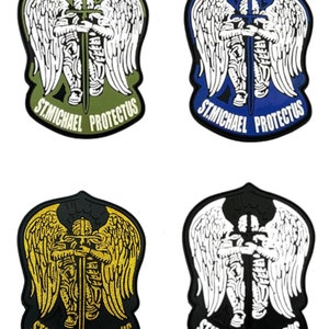 St Michael Protect Templar taktischer PVC Airsoft Paintball Cosplay Patch