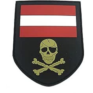 Österreich Austria Austrian Skull & Crossbones Pirate Flag Airsoft PVC Morale Cosplay Team Patch