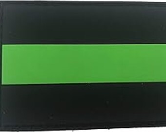Thin Green Line Paramedic Ambulance Service Flag Paintball Airsoft Paintball PVC Morale Patch
