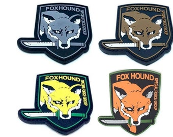 Foxhound Special Forces Group MGS Tactical PVC Airsoft Paintball Cosplay Patch