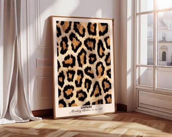 Leopard Print Poster: Preppy Bedroom Wall Decor (Digital Download)