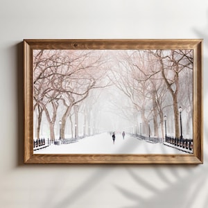 Central Park Snowstorm Art Print: Winter Landscape Photography (Digital Download)
