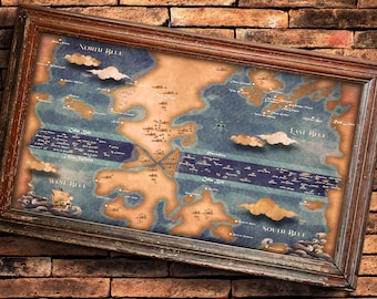 Anime pirate Maps, Fantasy Maps, Pirate Treasure map, Pirate islands, Digital DOWNLOAD,