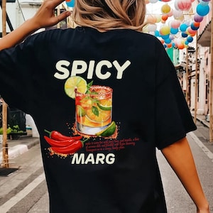 Extra Spicy Marg Shirt, Summer Cocktail Tee, Spicy Margarita Lover Shirt, Tequila Party Top, Bachelorette Gift Tee