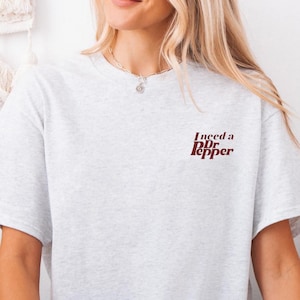 Embroidery Dr Pepper Shirt, Custom Tee for Soda Lovers, Trendy Gift, Unisex shirt, Fun Dr Pepper Apparel