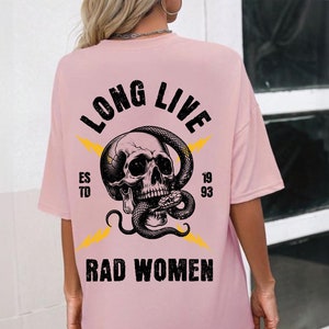 Long Live Rad Women Shirt | Boho Snake Tee Tee | Oversized Fit | Long Live Rad Woman Vintage Graphic Tee | Vintage Inspired | Comfort color