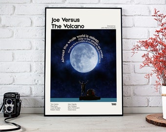 Joe vs The Volcano Vertical Poster, Premium Matte Print, Movie Fan Gift, Wall Decor, Retro Film Print