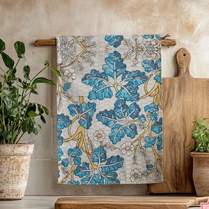 Toile de Jouy Tea Towel, Beautiful cotton Kitchen Towel, French Style Dish Towel, Memorable Gift for Home Decor, colorful home decor