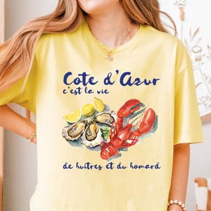 Cote Dazur Shirt, Vintage French Riviera Tee, Coastal Aesthetic, Unisex Summer Graphic Tee, Mediterranean Travel Wear