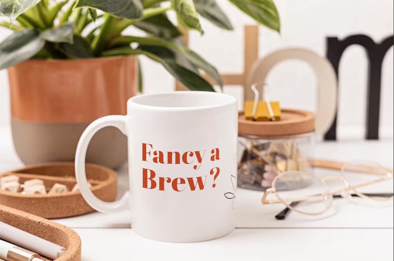 Fancy a Brew Tea Pot Mug, Line Art Drawing, Ceramic Coffee Cup, Gift for  Tea Lovers, Unique Tea Mug 