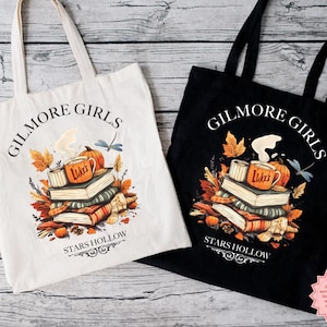 Gilmore Girls Tragetasche - Retro Stars Hohl Design, Herbst Vibes, umweltfreundliches Geschenk für Fans der Serie