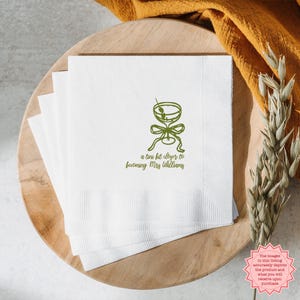 Martini Theme Napkins, Custom Cocktail Party Decor, Personalized Bachelorette Supplies, Fun Event Napkins