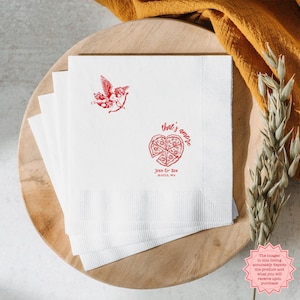 Wedding Pizza Paper Napkins, Fun Custom Napkins for Engagement Party, Rehearsal Dinner, Pizza Bar Celebration