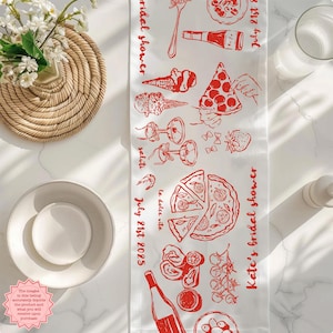 Italian Summer Table Runner, Mediterranean Decor, Custom Wedding Table Decor, Italian Dinner Party, Summer Aesthetic