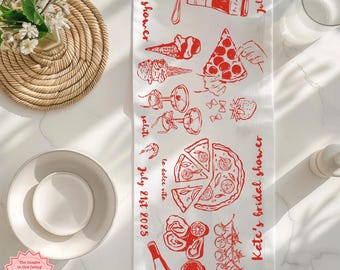 Italian Summer Table Runner, Mediterranean Decor, Custom Wedding Table Decor, Italian Dinner Party, Summer Aesthetic