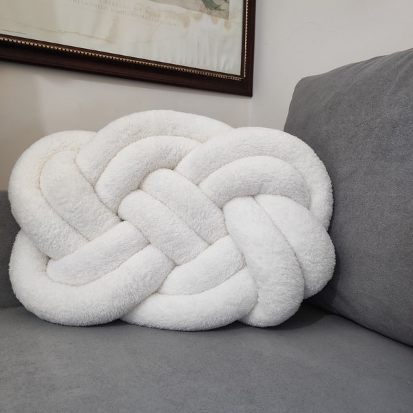Puffy Cloud Pillow, Cozy decorative cushion, Knotted Pillow, Throw Pillow, Knotted Pillow, Home Decor Pillow
