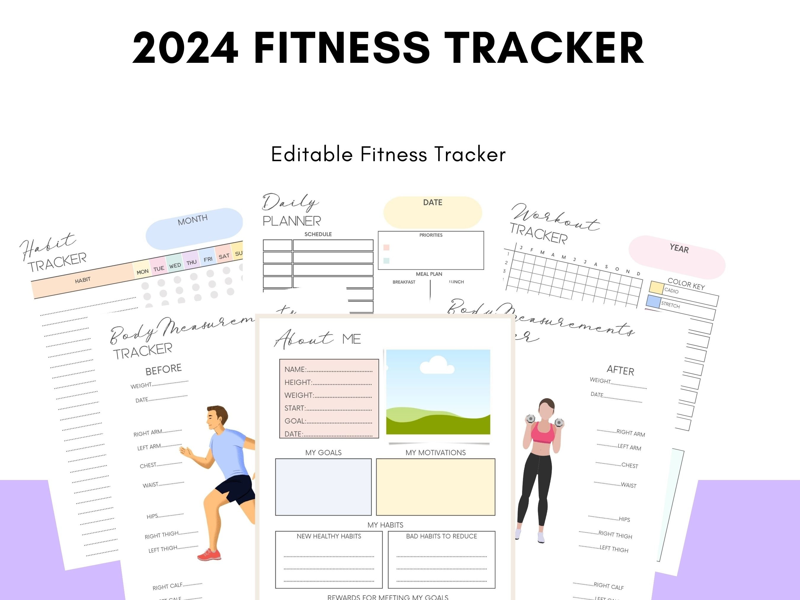 Digital Fitness Tracker Printable | Health and Wellness Journal ...